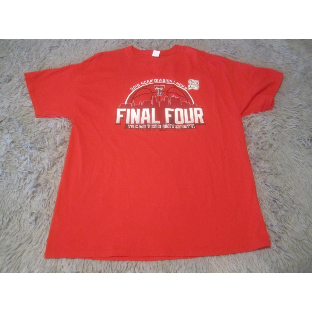 Texas Tech Red Raiders Shirt Mens XL Red NCAA Basketball 2019 Final Four Hanes